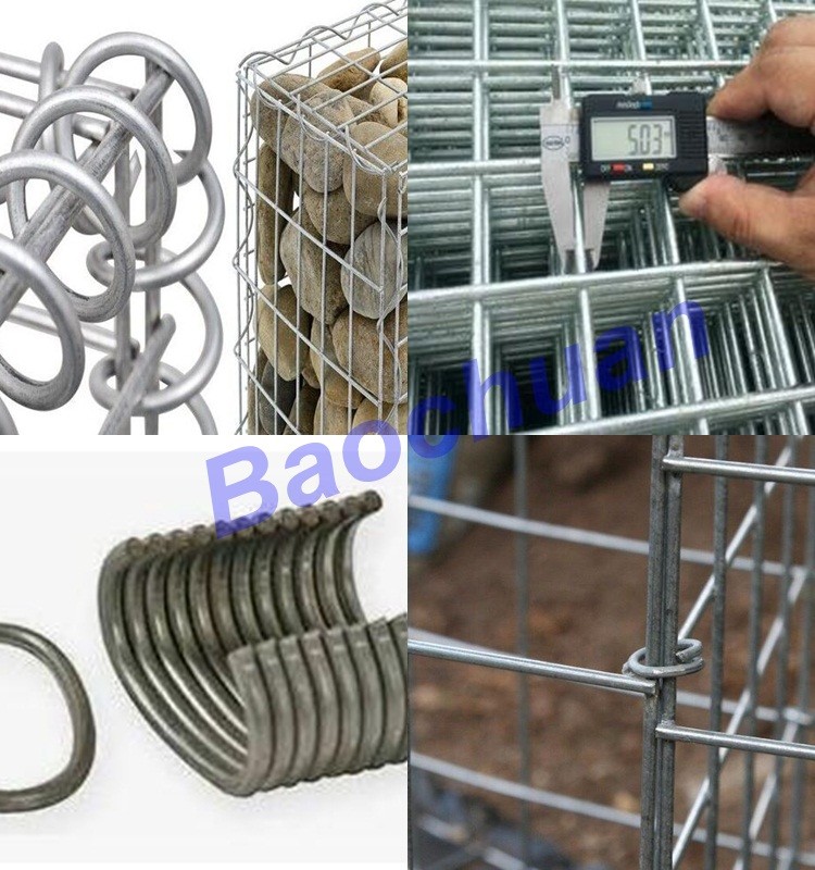 Construction Gabion Wire Mesh Rock Basket Retaining Wall 4.0mm-5.0mm Wire Gauge