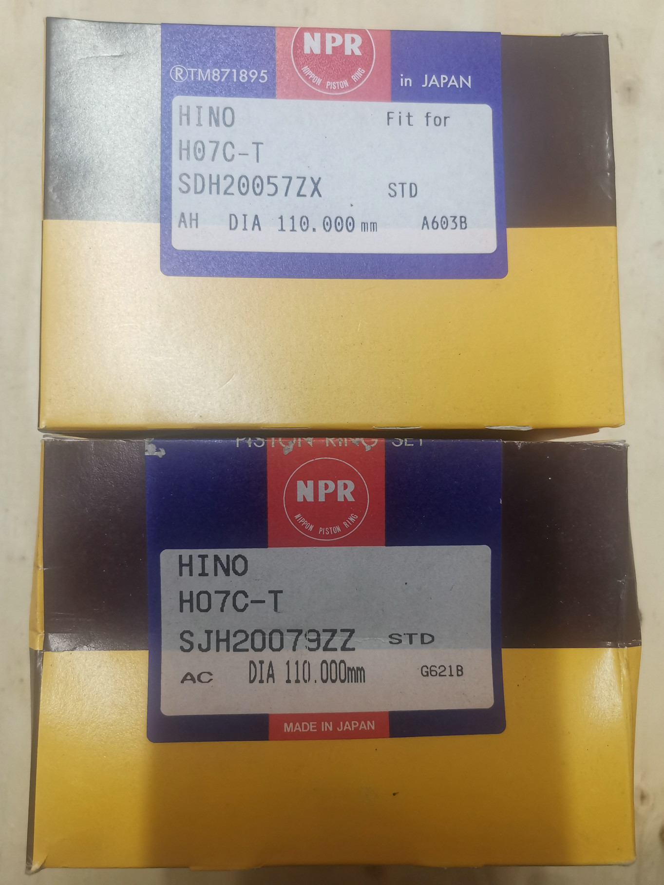 H07CT Piston Ring 13011-3470A 13011-3510A 13019-1340A For HINO Engine Parts