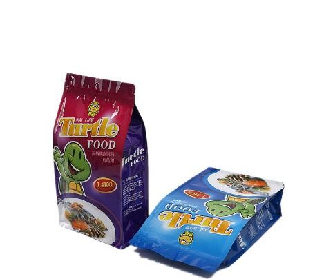 Trade Assurance Custom Printed Flat Bottom Resealable Aquatic Animals Meal Food Packaging Fish Pouch