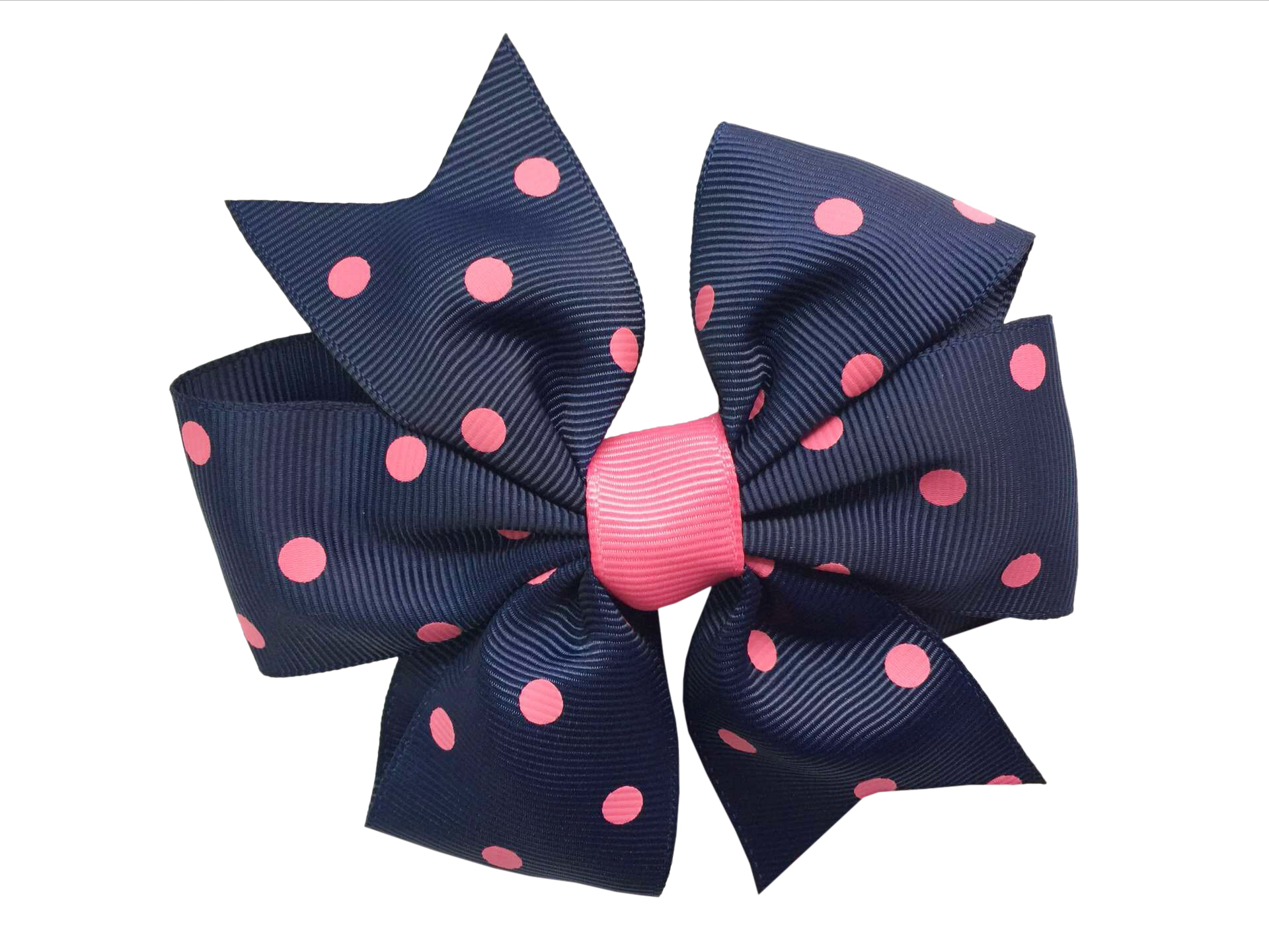 Dot Printing Kids Hair Accessories , Multi Color Grosgrain Ribbon Hair Bows