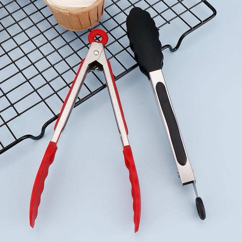 Silicone Kitchen Tongs With Silicone Tips Set Of 3 Heat Resistant Tongs Tools For Serving Food 7 Inch 9 Inch 12 Inch