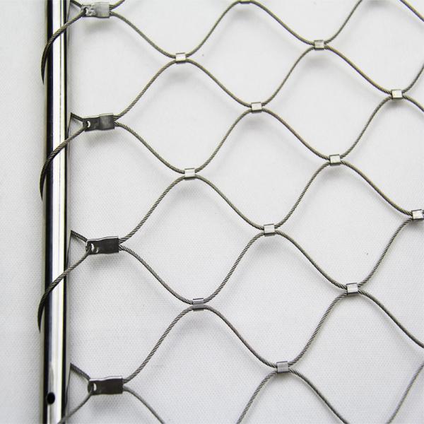 304 Stainless Steel Balustrade Cable Mesh Strong Toughness Environmental