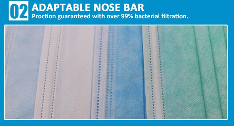 Disposable 3 Ply Anti-pollution Non-woven Safety Face Mask