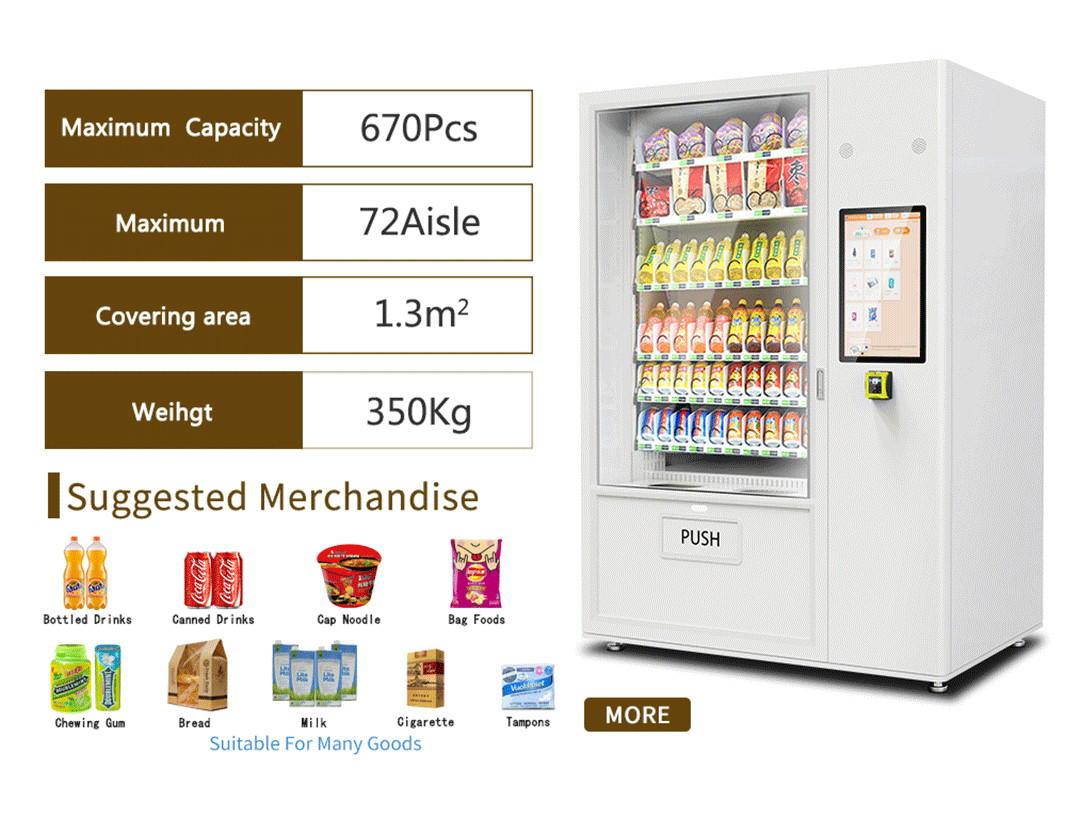 4G Wifi Network Metal Vending Machine With Customized Color Painting Sticker