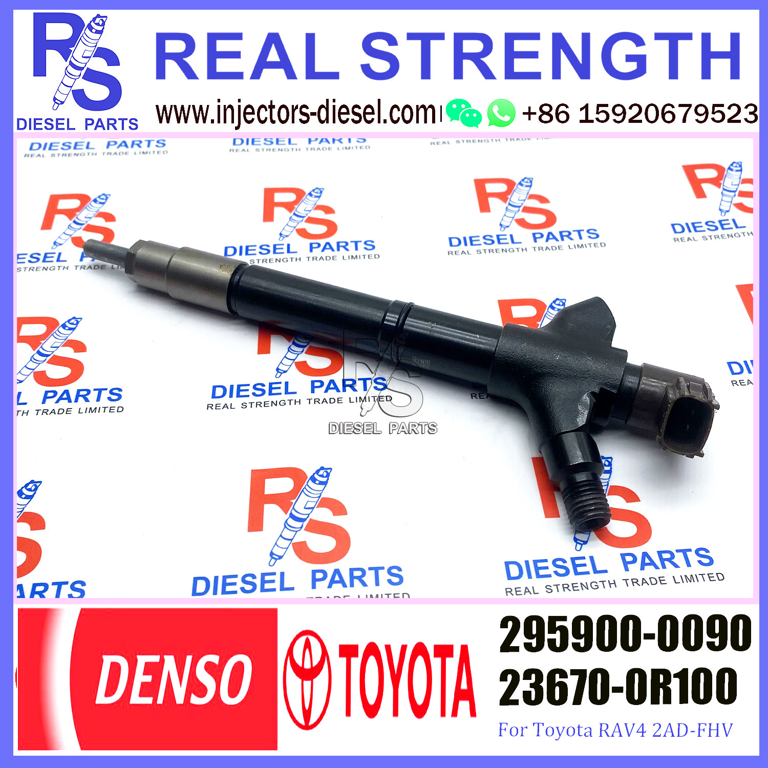 236700R100 TOYOTA Fuel Injector 23670-0R100 295900-0090 2959000090 For VERSO