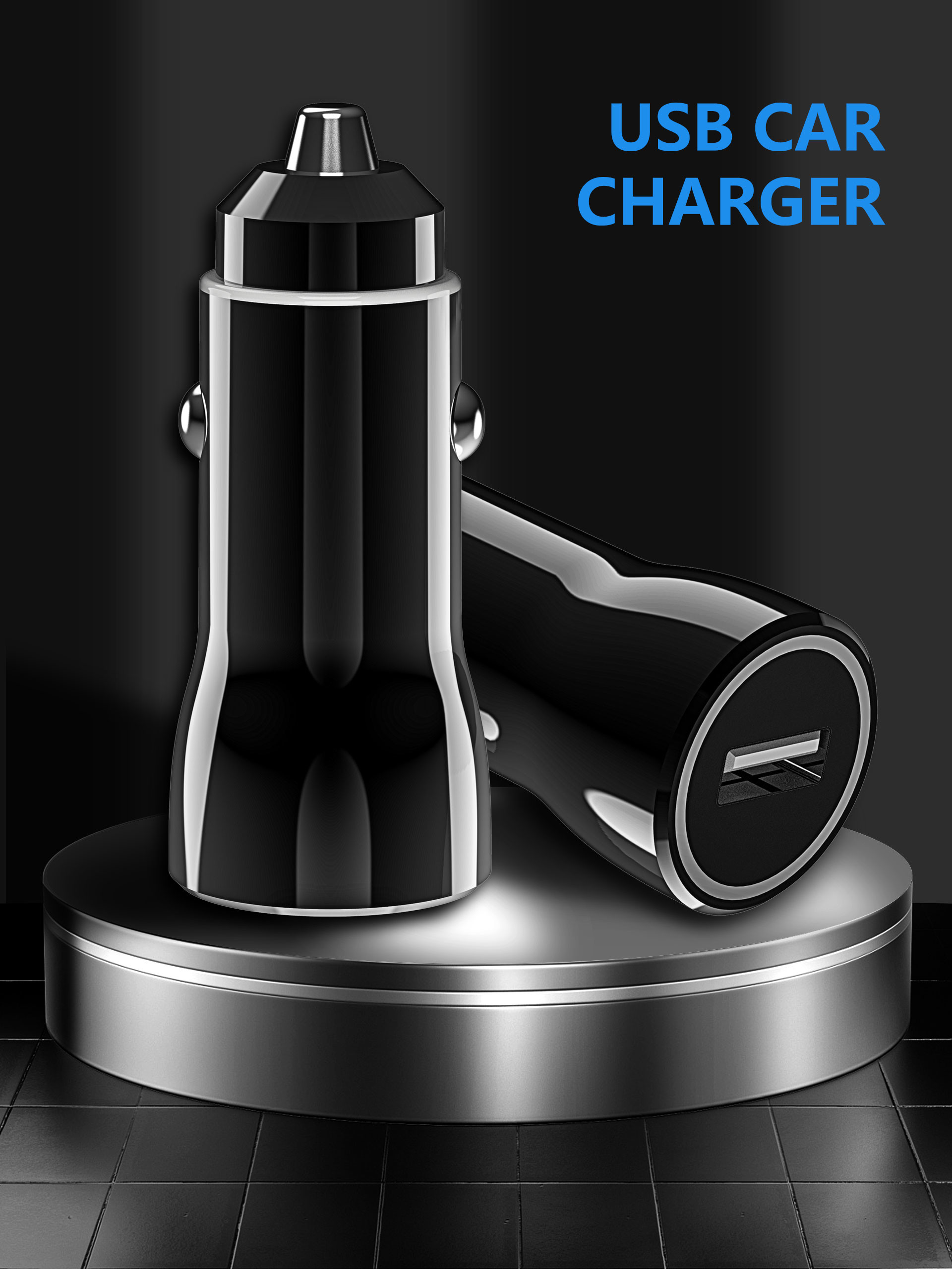 Black One Port 5V 1A Portable Smartphone Charger FCC Compliant