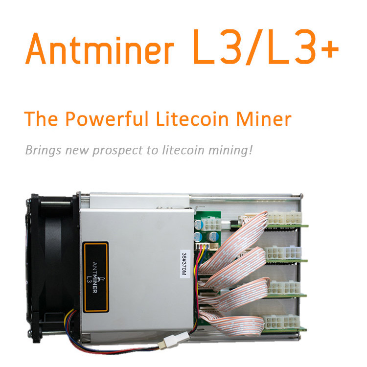 Asic Bitmain Antminer L3+ LTC Miner Machine 504mh/S 880W Second Hand