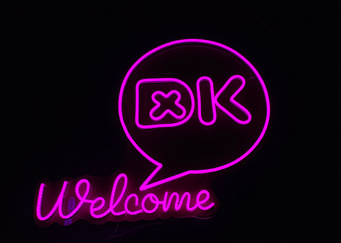 High Performance Welcome Custom Led Neon Signs Pink color 12v