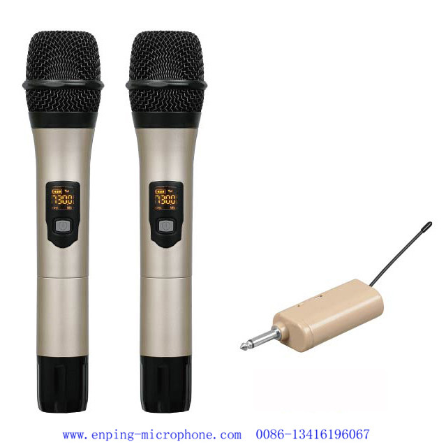 U2 / UHF professional teaching wireless microphone/ 20 channel /rechargeable battery 18650/volume control on handheld