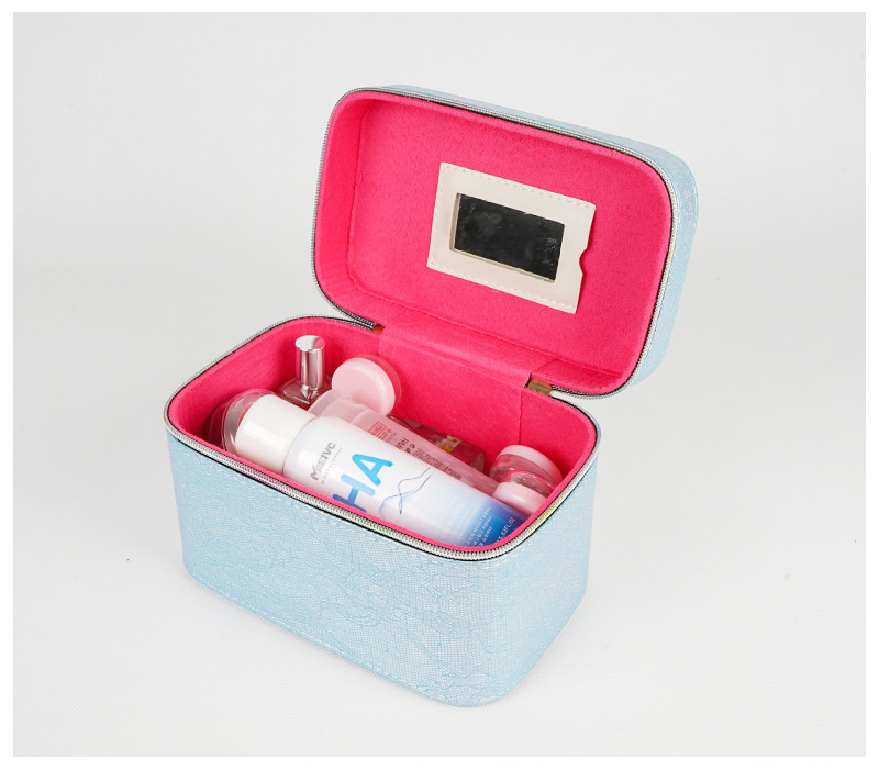 Case Shape dual Zipper Makeup Organizer Travel Bag
