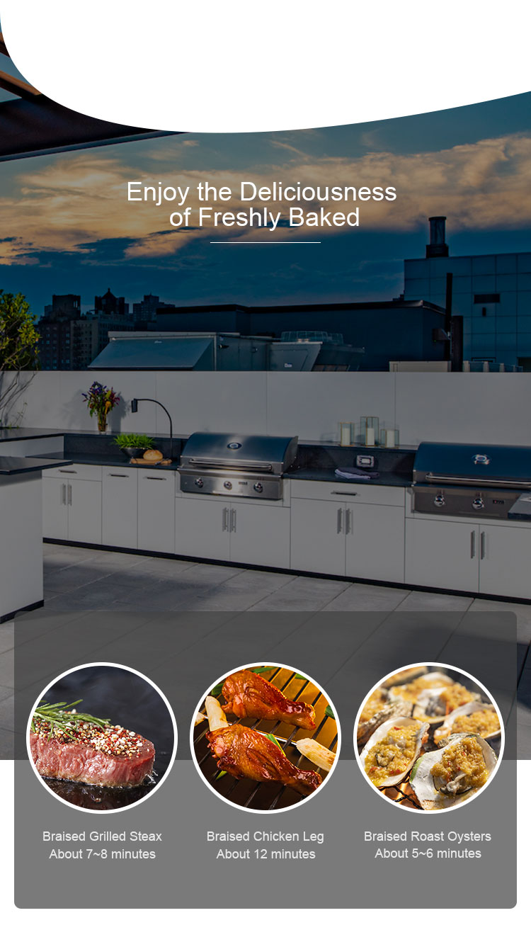 BBQ Grill Metal Outdoor Kitchen Cabinets Minimalist Luxury SS 304