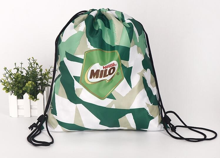 Outdoor Use 210D Sample Shoe Polyester Drawstring Bag,fashionable pattern printing polyester foldable shopping bag PACK