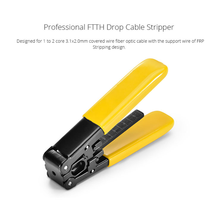 1 Core 2 Core Drop Cable Fiber Optic Stripping Tool