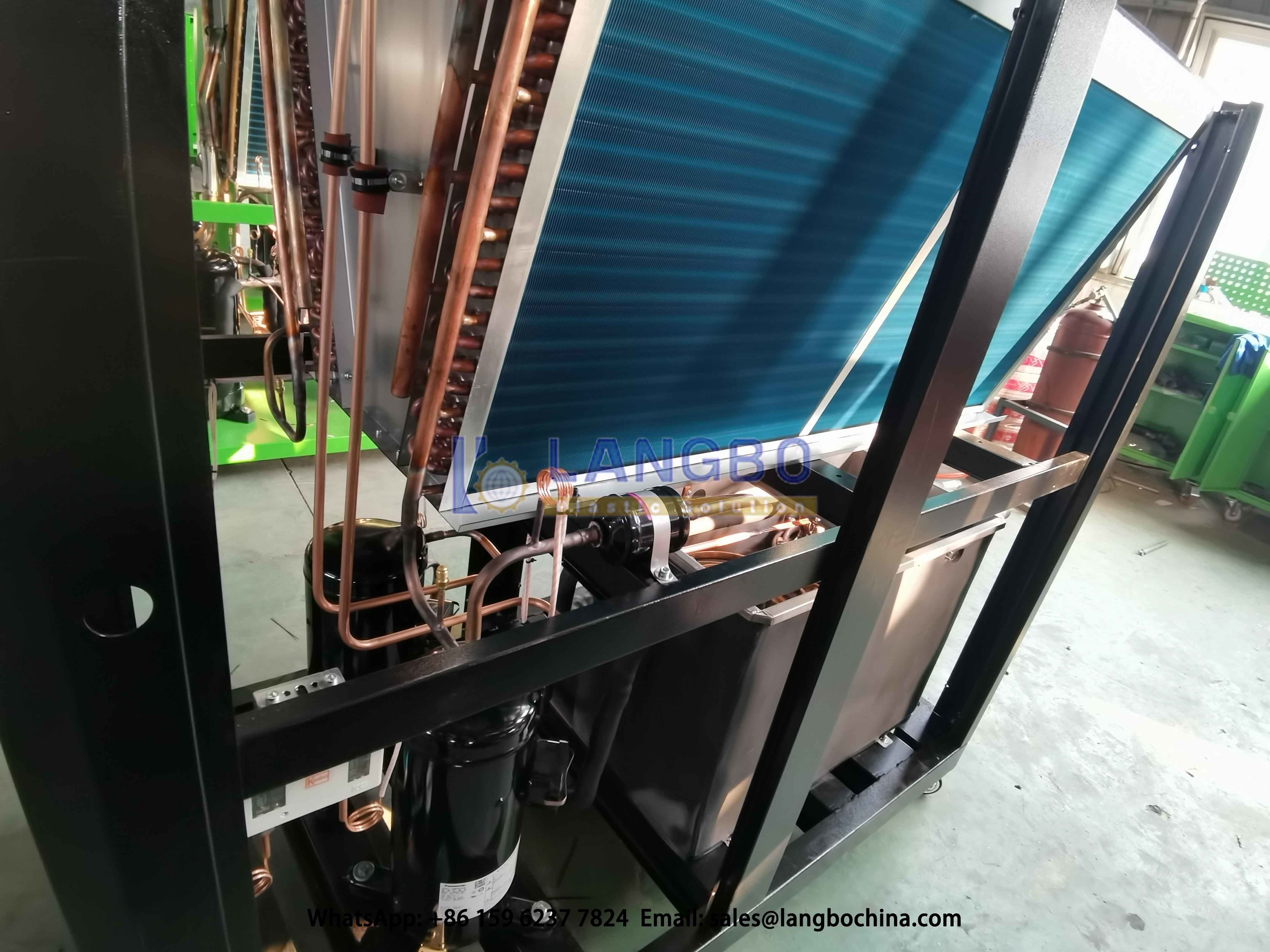 Air Cooled Chiller Machine R4047C / R22 Refrigerant Copland Panasonic Famous Hermetic Scroll Compressor