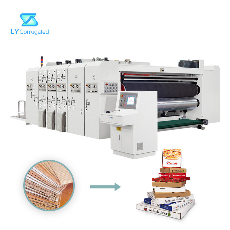 6 Color Cardboard Flexo Printing Machine 900mm × 2100mm Feeding