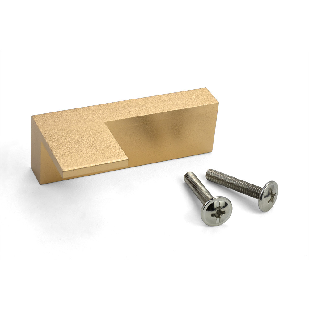 Hardware Black Aluminum Cabinet Handles 60mm For Kitchen Door