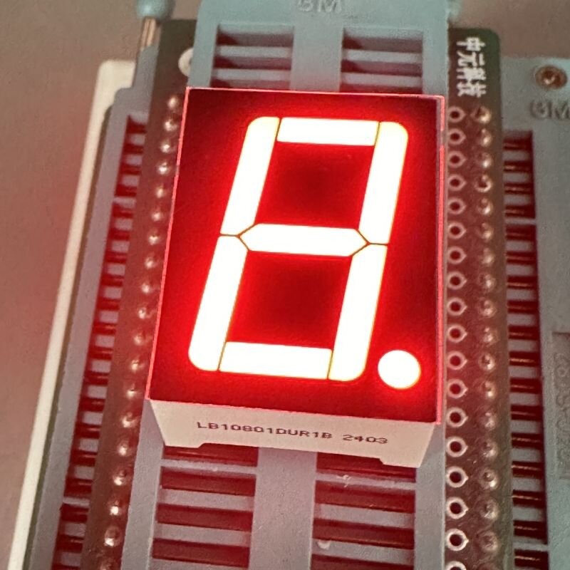 Ultra Bright Red Single Digit 0.8inch 7 Segment LED Display Common Cathode for Digital Indicator