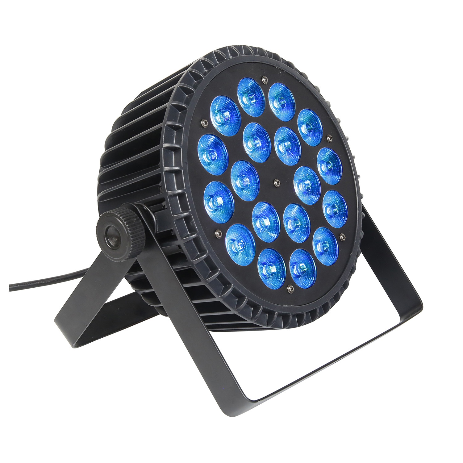 18pcs RGBWAUV 6IN1 Flat Par Lights for Silent Wedding Palace Uplight DMX512 Control Mode