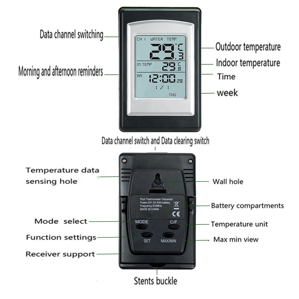 Remote Control Wireless Floating Thermometer For Multifunctional Pools SPAs And Fish Ponds