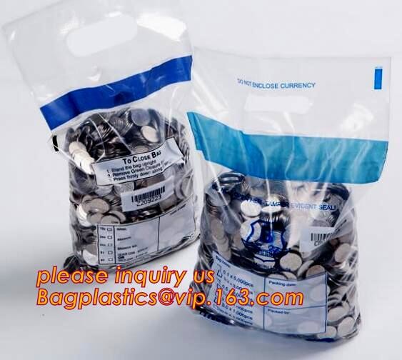 Security plastic bag with adhesive tape for cash, plastic money bag, Security Money Cash Bag For Airport/Bank and police