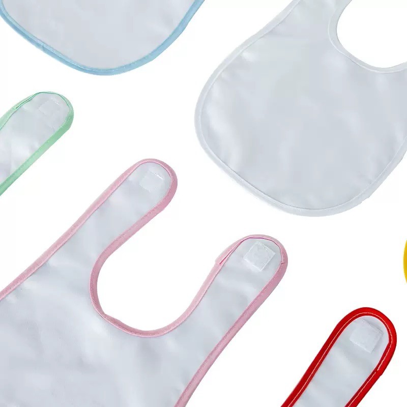 Sublimation Baby Bib With Velcro For DIY Personalized Sublimation Photo Printing
