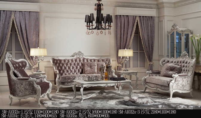 Antique Design Top Living Room Sofa European Design Fabric Sofa Set