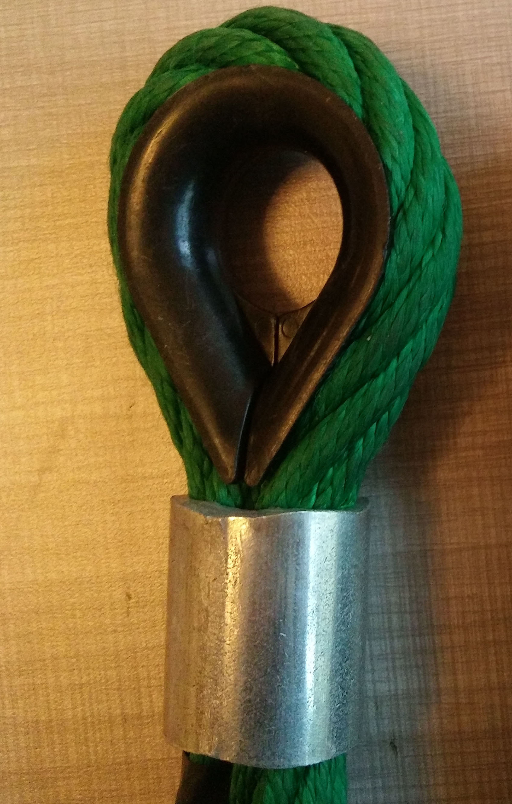 Open Nylon Rope Thimbles Black Plastic Ferrule