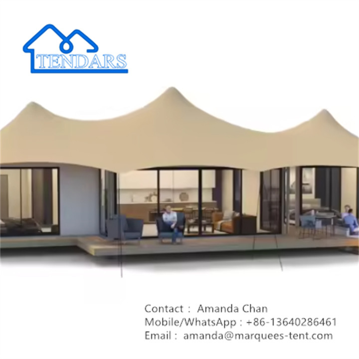 Outdoor Luxury Eco Resort Hotel Tent Membrane Structure House With Bathroom