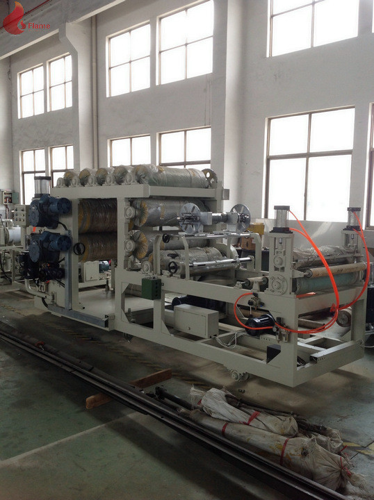 Six Rollers Sheet PVC Calender Machine 360 × 1200mms PLC control touch screen