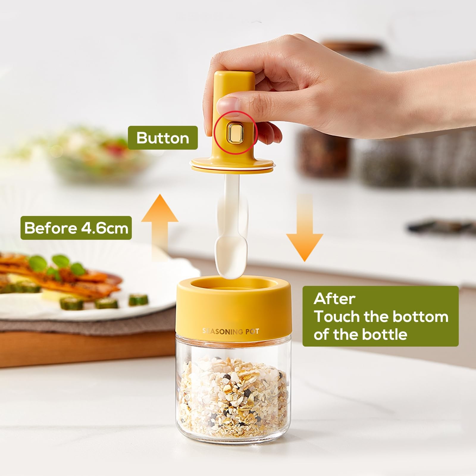 New Arrive Versatile Kitchen Seasoning Storage Bottle Set With Telescopic Spoon