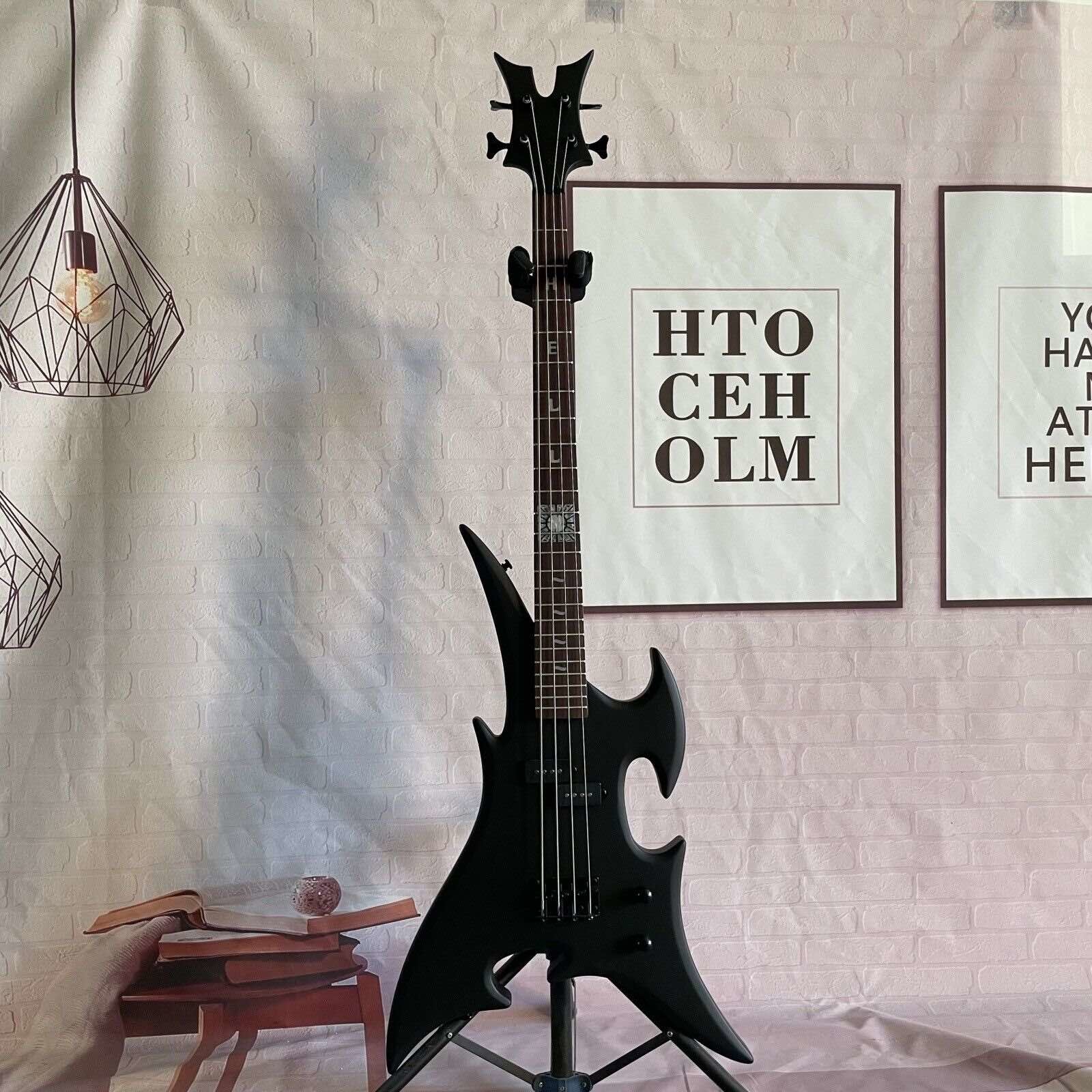 Custom Special Shape 4 Strings Electric Bass Guitar Basswood Body with Matte Finishing