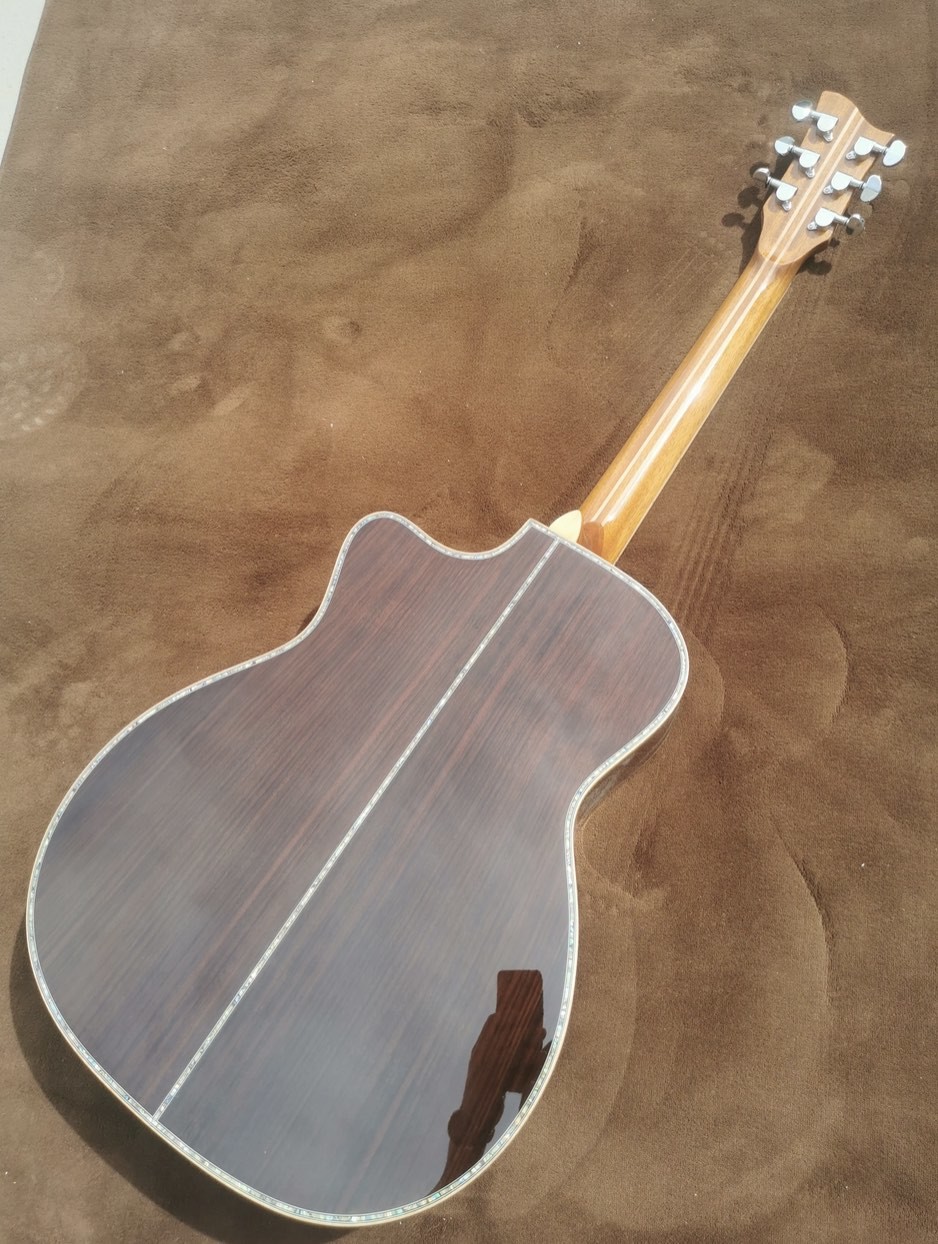 Custom 40 Inch GA Body All Solid Spruce Wood Acoustic Guitar