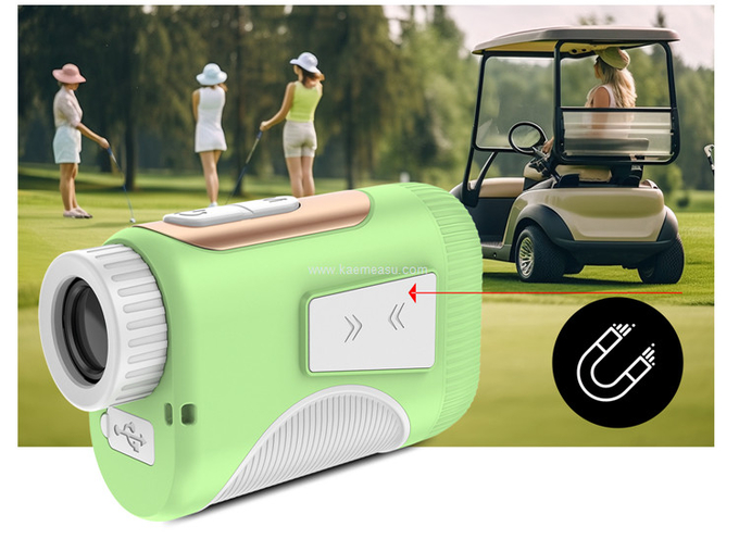 kaemeasu Mini Laser Rangefinder Rechargeable Golf Range Finder With Magnetic Adsorption MA800