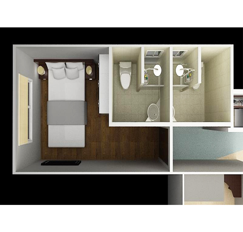 Steel Welded Modular Container Housing Expansion Combined 20 HC