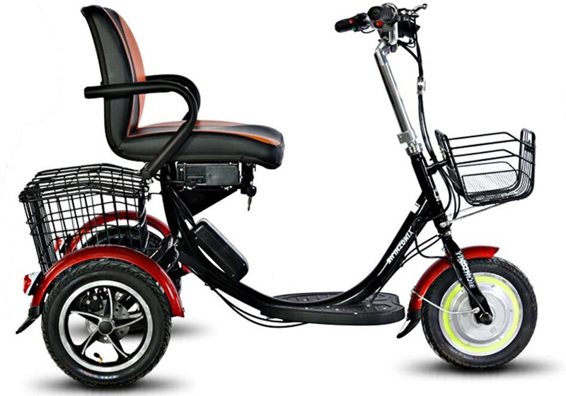 Double Basket Adult Electric Tricycle for Shopping Range per Power 31-60 km 25KGS