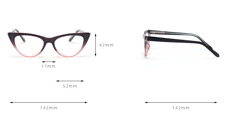 Optical Frame Cat Eye Vintage Reading TR90 Material Glasses Computer Blue Light