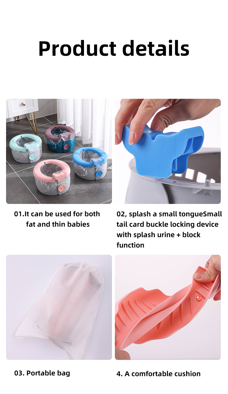Baby Toilet Serenity Blue Sakura Pink Solid PP TPE Potty Seats with Customized Logo