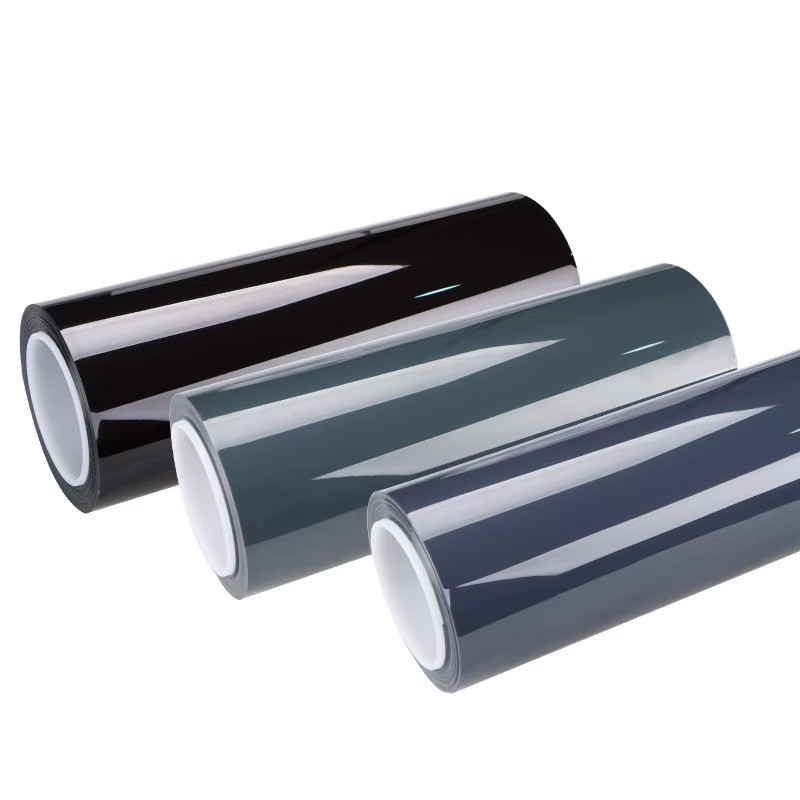 6.5mil TPU Black Headlight PPF For Car Lamps Protection 30cm X 15m