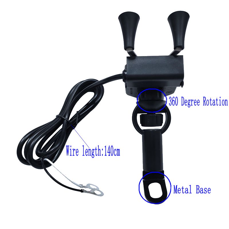Multi Function Motorcycle Mobile Phone Mount , 5v 2.5A 360D Iphone Holder For Motorcycle