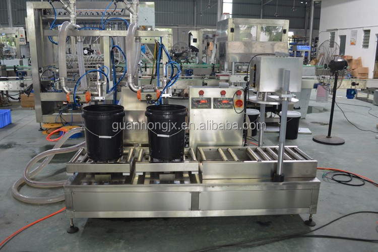 2 Heads Semi Automatic Weighing Filling Machine for Liquid/Oil/Lubricant/Chemical 5-50L