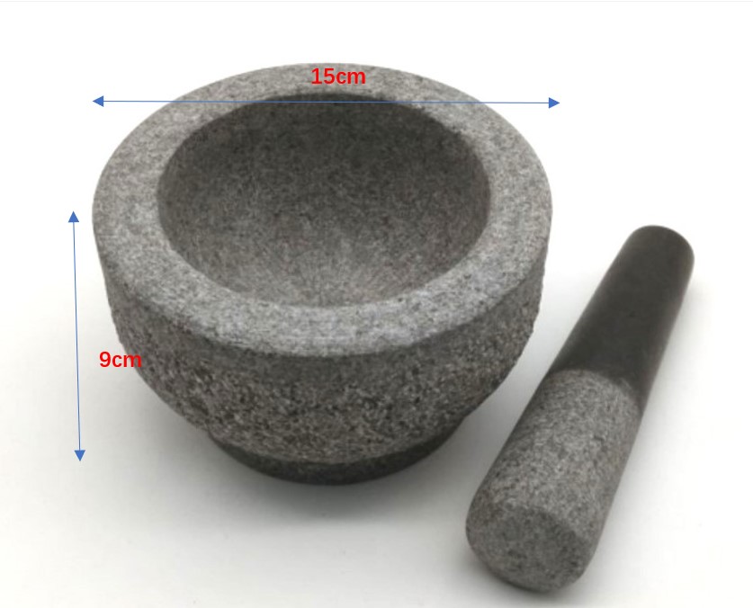 Heavy Duty Stone Mortar And Pestle Set For Guacamole Pesto Herb Granite Grinder Bowl