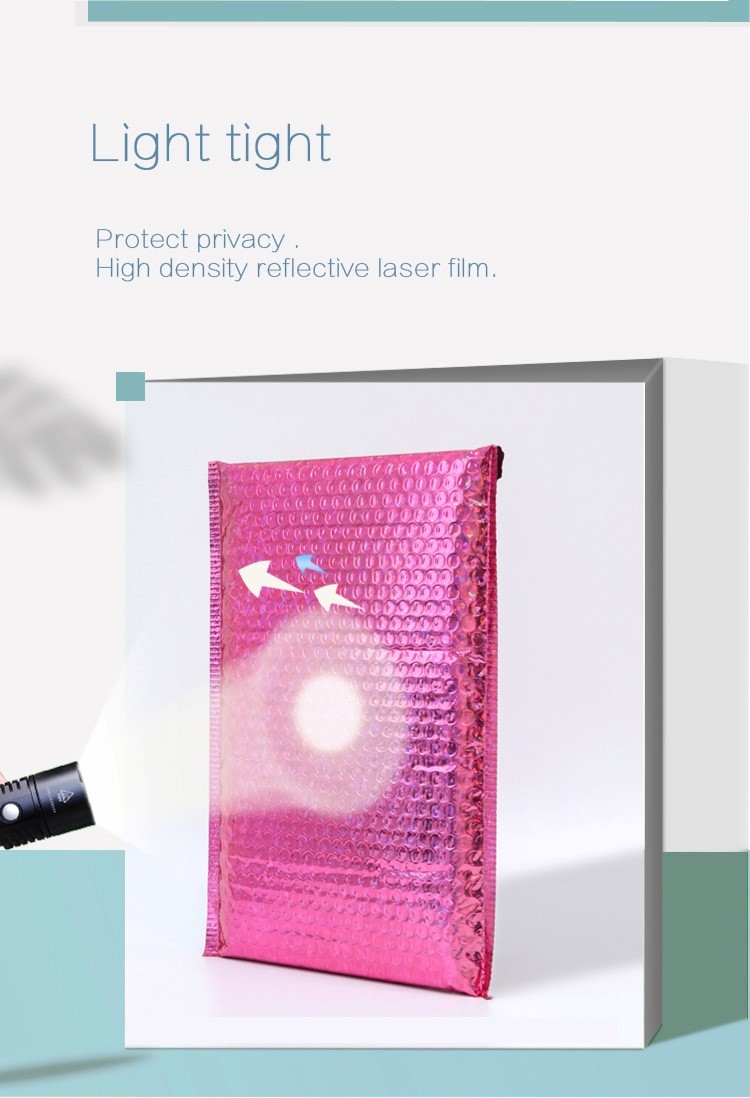 Printed Metallic Foil Rose Gold Poly Mailers 3-5mm thickness