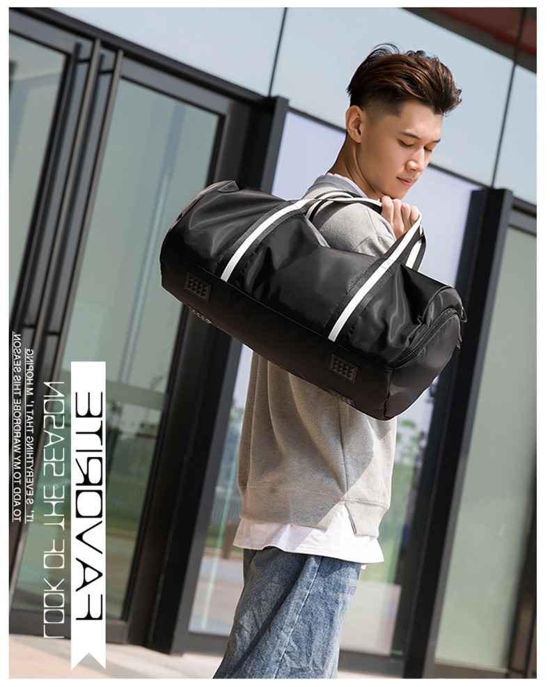 29L Sports Gym Bag Oxford Waterproof Travel Bags With Shoe Pocket
