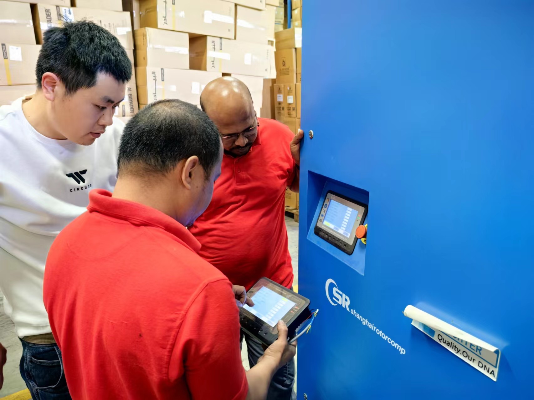 Double stage VSD Screw Compressor With long life, higher efficiency
