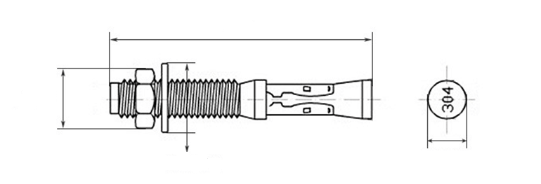 Best price factory direct sale 304 stainless steel wedge anchor bolt