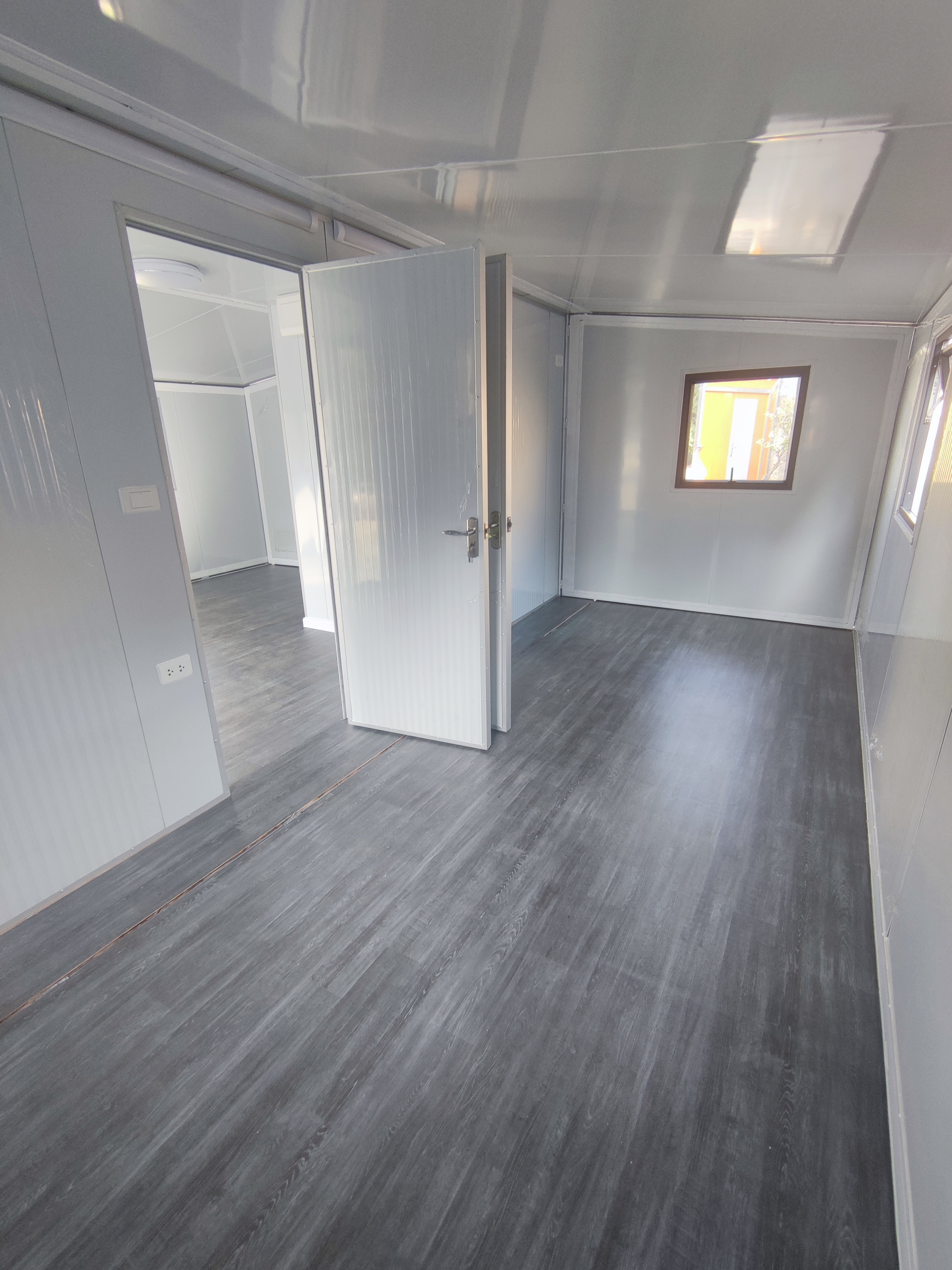 Flat 40ft Expandable Container Homes , 2 Bedroom Prefab Folding Container House