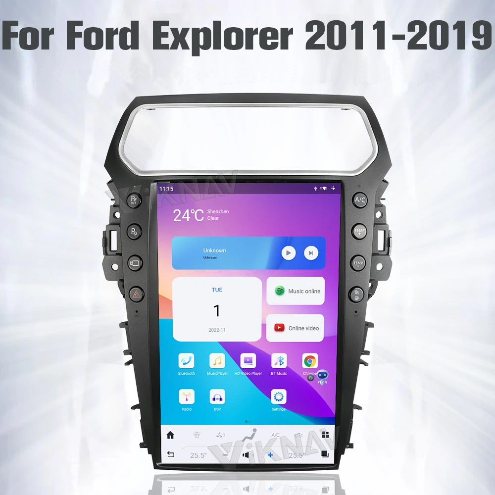 Viknav Car Radio For Ford Explorer (2011-2019) 14.4 inch Multimedia Player GPS Navigation Head Unit DSP Carplay