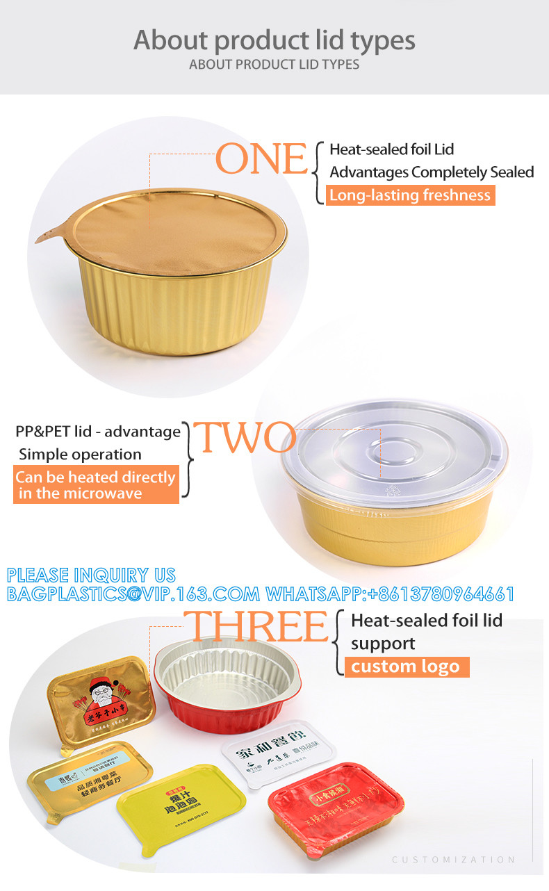 1050ml/220mm Length, Sturdy Aluminum Foil Pans With Lids For Cooking, Baking, Reheating, Freezer, Oven, Recyclable