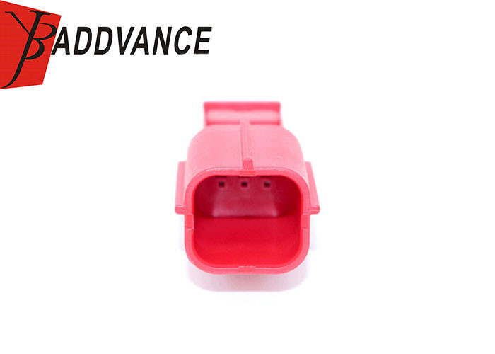 6 Pin Red Male Waterproof Automotive Electrical Connectors For Motorcycle OBD System