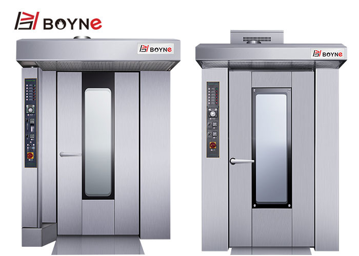 Gas Industrial Baking Oven 380V 32 Trays Rotary Oven For Restaurant